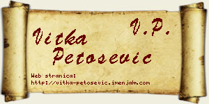 Vitka Petošević vizit kartica